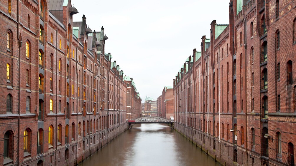 canal view in hamburg