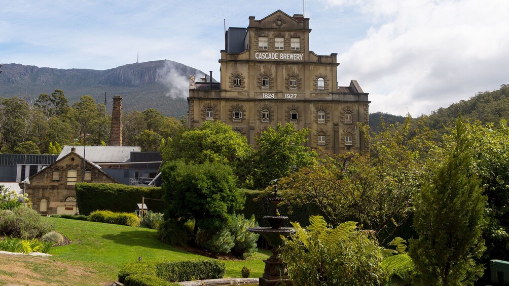 View of the building of the Cascade Brewery in Tasmania Australia 