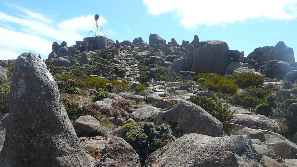 View of the rocks at the top of Mt. Wellington in Hobart