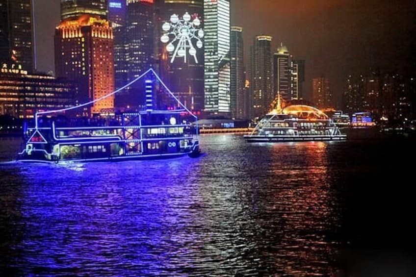 Shanghai private night tour Huangpu River Cruise with transfers