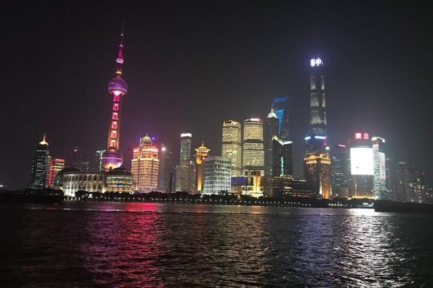 Shanghai private night tour Huangpu River Cruise with transfers