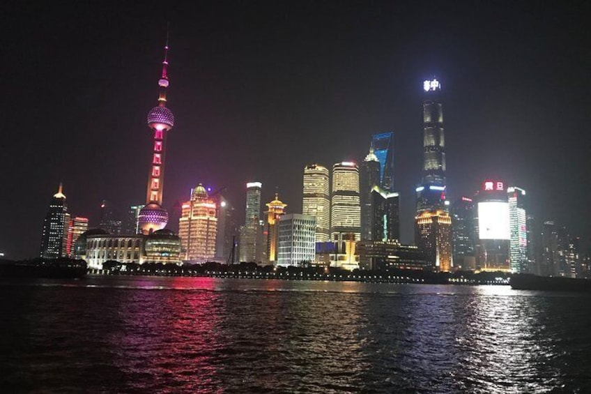 Shanghai private night tour Huangpu River Cruise with transfers