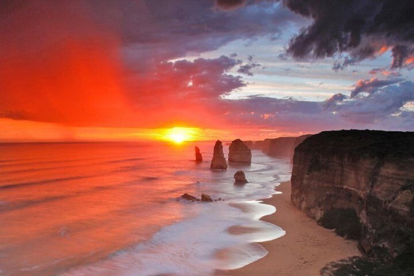 The 'Purple Apostles' at sunset, The Great Ocean Road