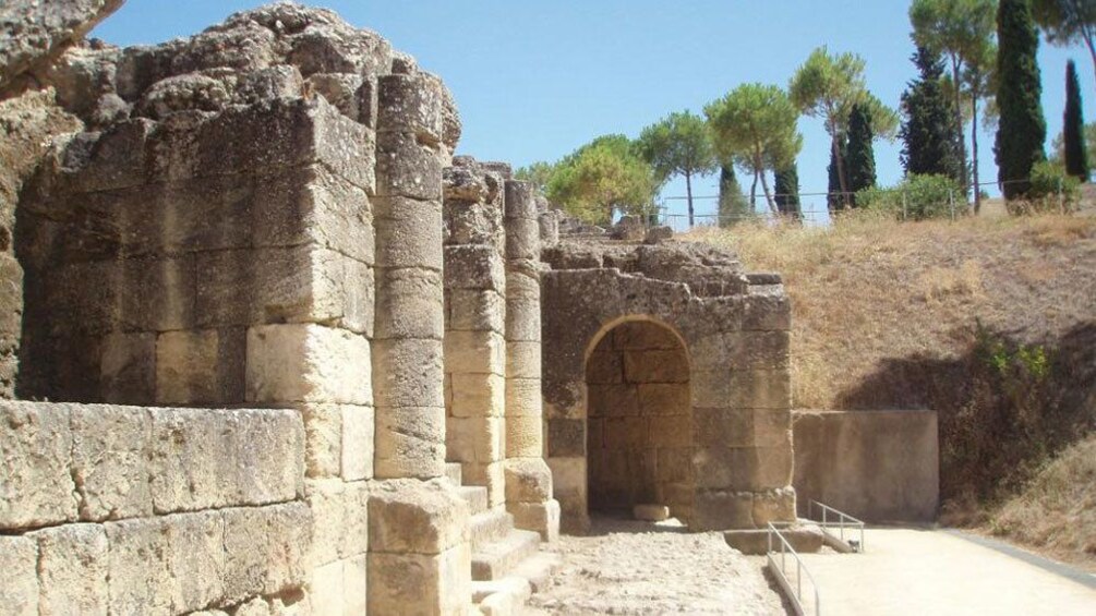 Close view of the ruins in Seville 