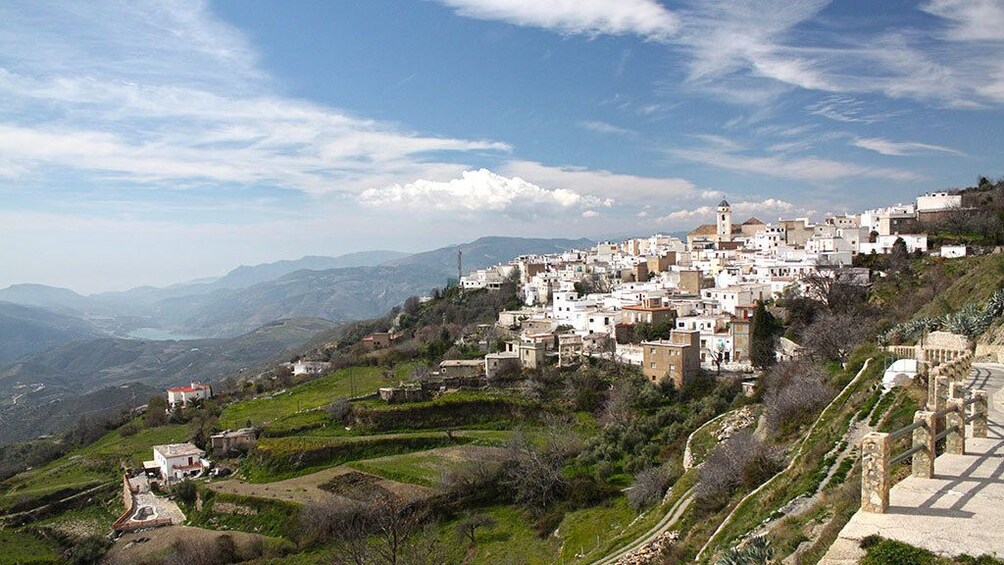 aerial city view in granada