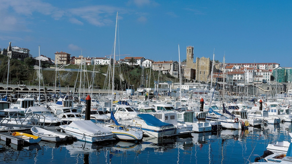 Boats docked at a marina in spain