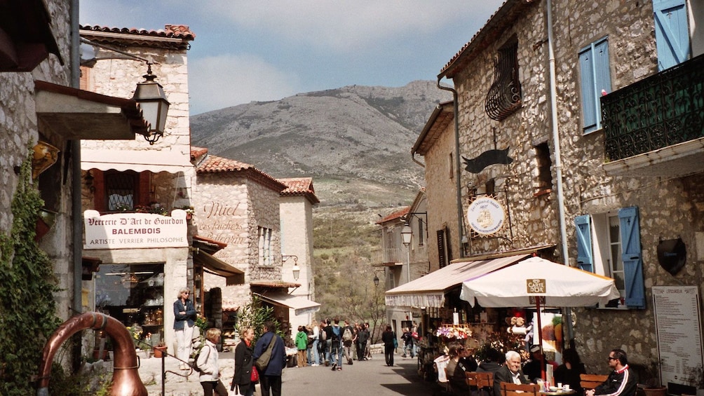 People on the streets in St. Paul de Vence