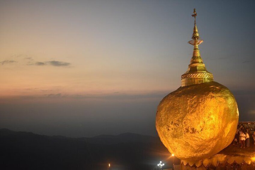 Golden Rock under the light