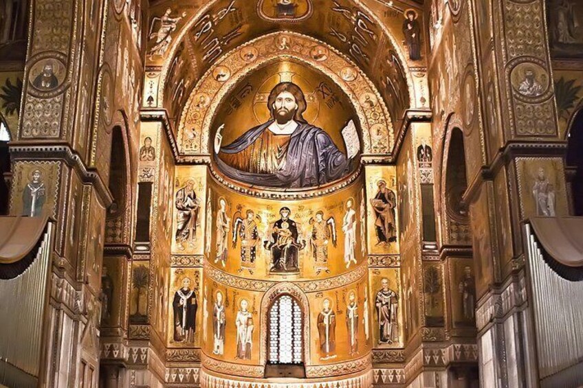 Admire the golden mosaics in the Cathedral of Monreale!