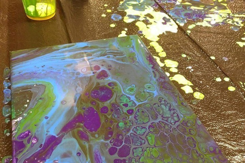 A Just poured painting! The cells are turning out beautiful