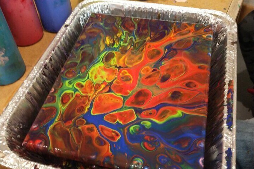 Acrylic Pour Painting Class in Estes Park