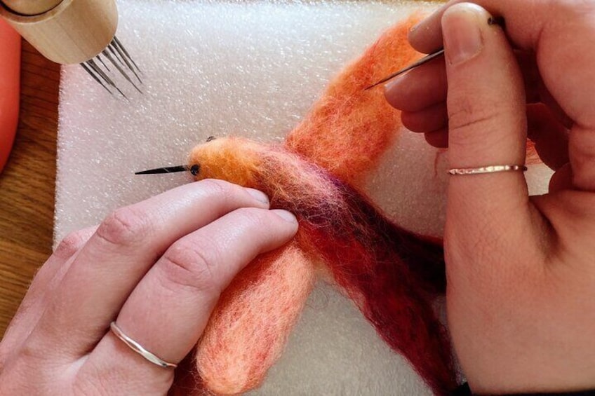 Felting Hummingbird Ornament Class in Estes Park