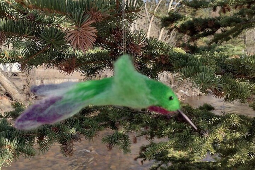 Felting Hummingbird Ornament Class in Estes Park