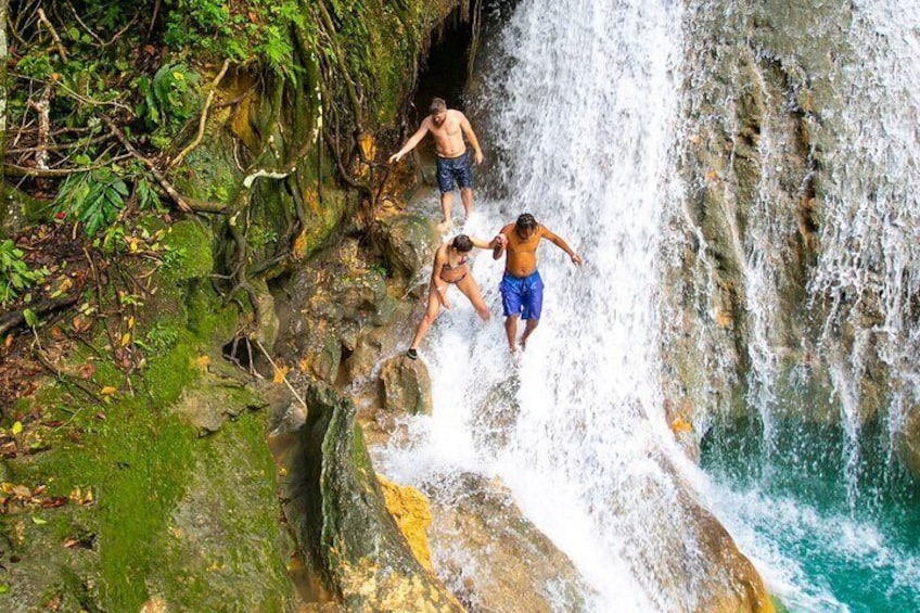 Irie Blue Hole waterfalls