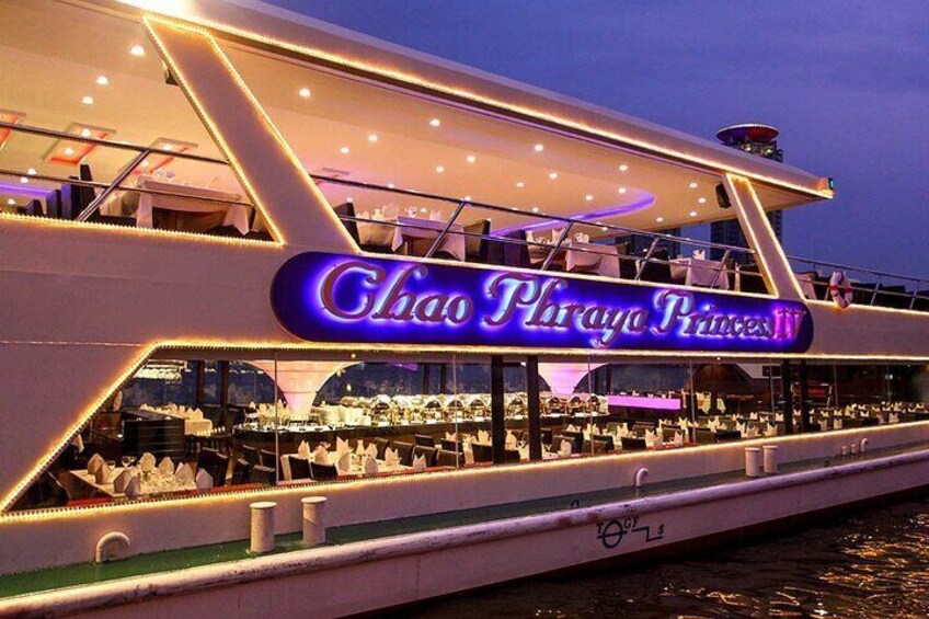 Luxury Dinner on Chao Phraya Princess River Cruise with Pickup