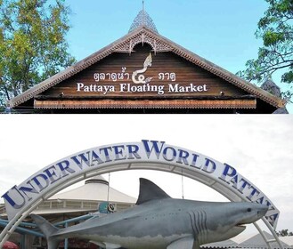 Mercado flotante de Pattaya y mundo submarino con recogida en el hotel