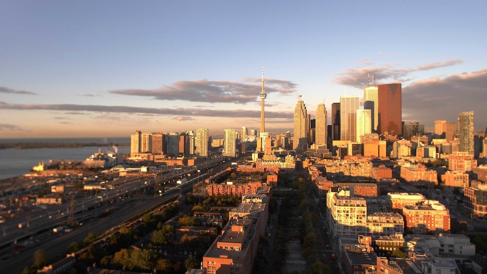 Toronto skyline at sunset