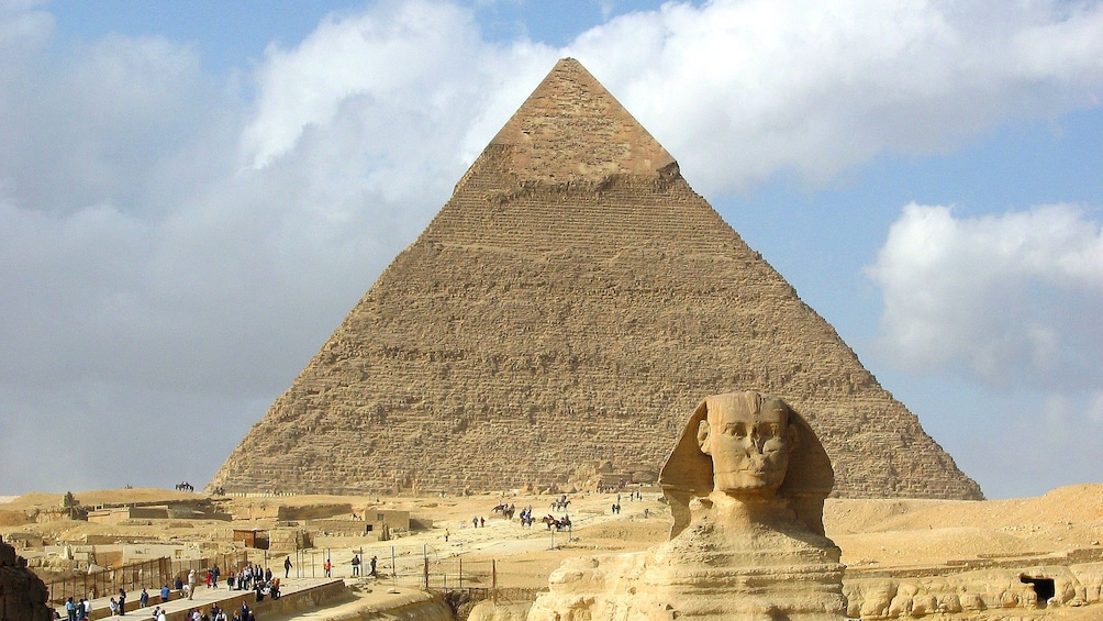Pyramid and Sphinx in Cairo