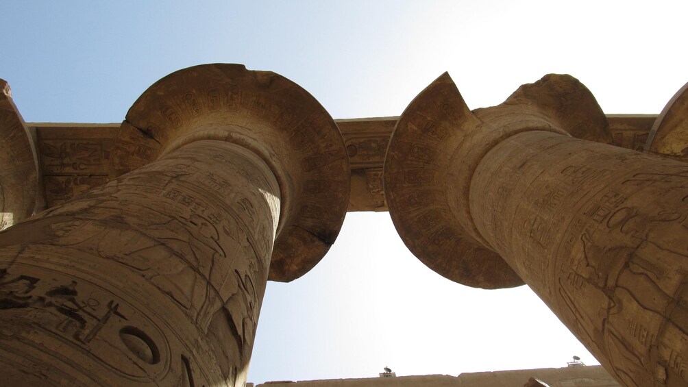 Show item 2 of 10. Ancient pillars in Luxor