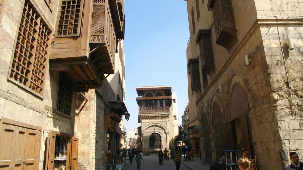 Narrow street between buildings in Cairo