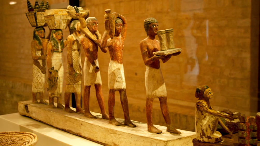 Artifacts on display inside Egyptian Antiquities Museum in Egypt