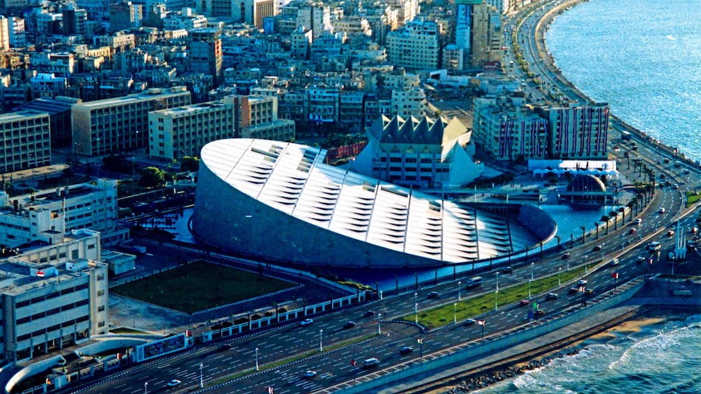 Aerial view of Alexandria during the day 