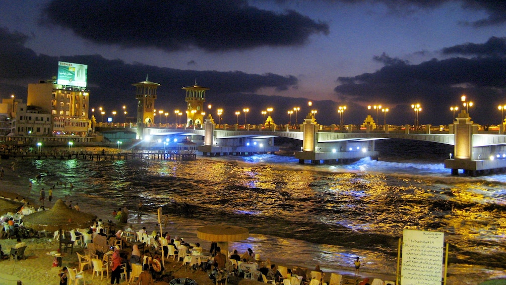 Beautiful night view of Alexandria