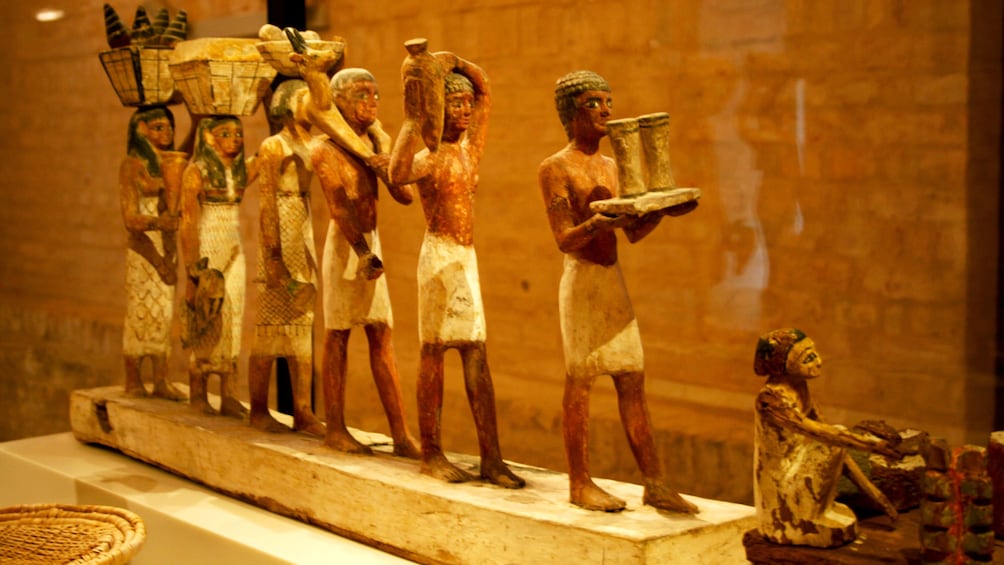 Artifacts inside the Egyptian Museum in Cairo