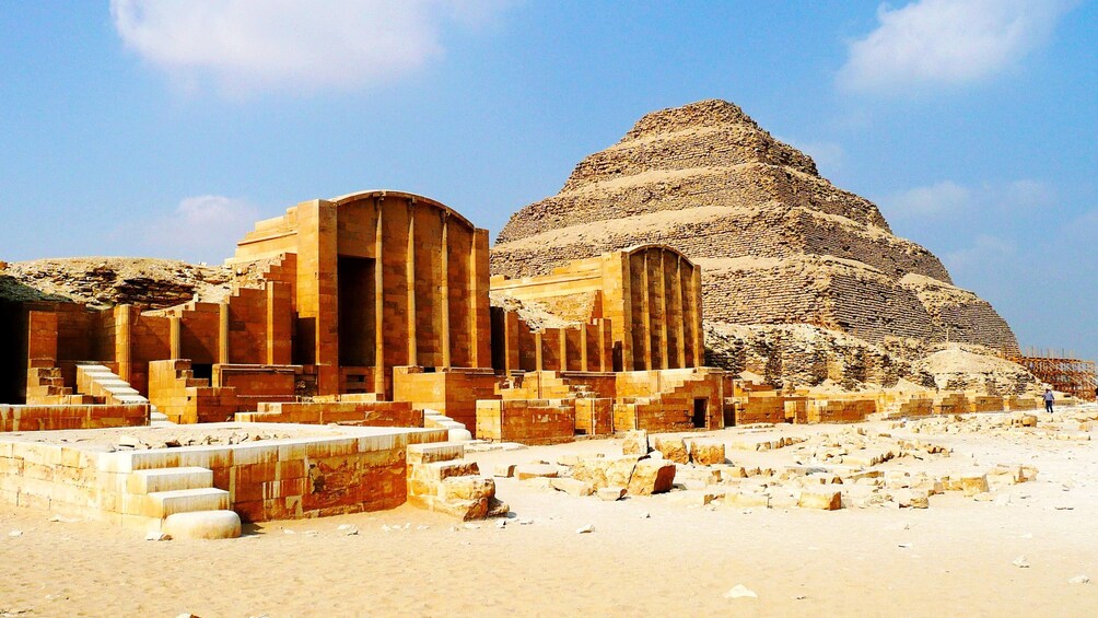 Landscape view of Saqqara during the day in Cairo 