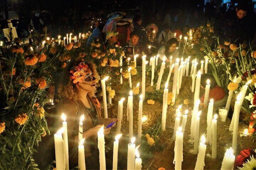 Candles at night