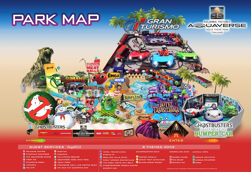 Columbia Pictures Aquaverse Theme Park, Pattaya