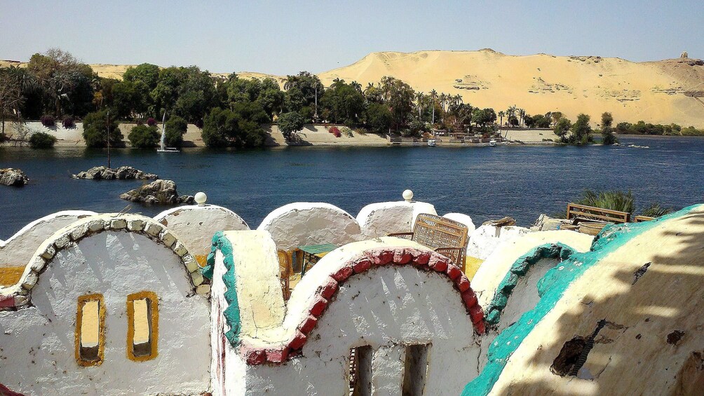 Nubian Village overlooking the Nile in  Aswan