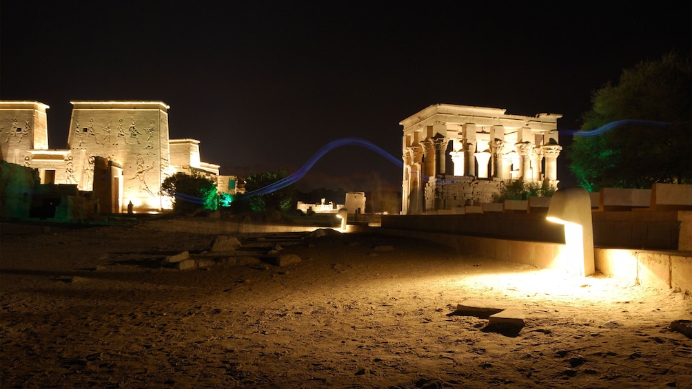 Light show at Philae Temple in Aswan