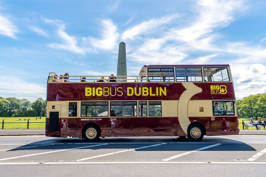 Double decker bus parked in Dublin, Ireland
