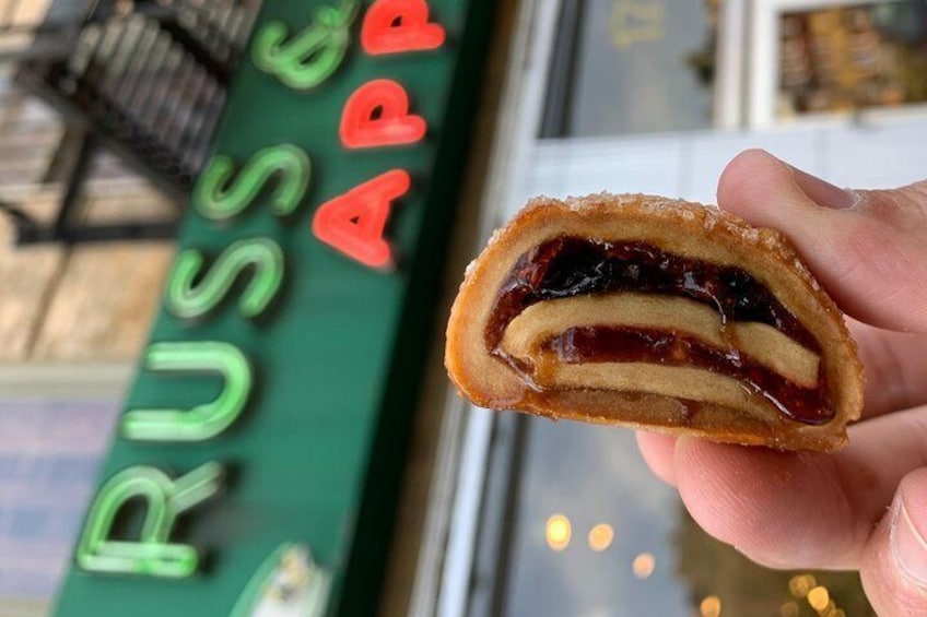 The rugelach at Russ and Daughters is just the right amount of sweet. They also have a savory side. 