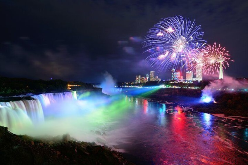 Fireworks show and Illumination of Niagara Falls
