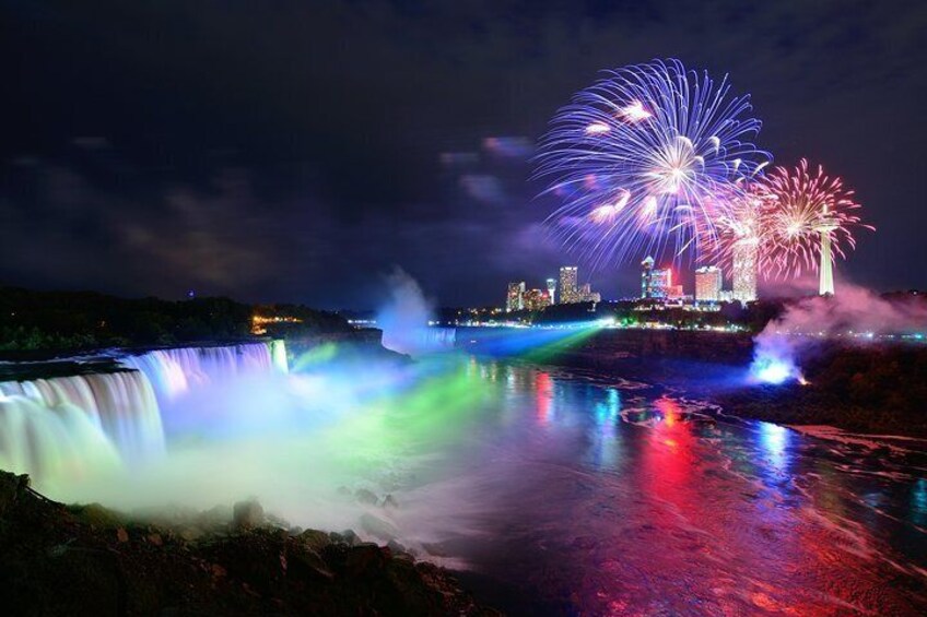 Fireworks show and Illumination of Niagara Falls