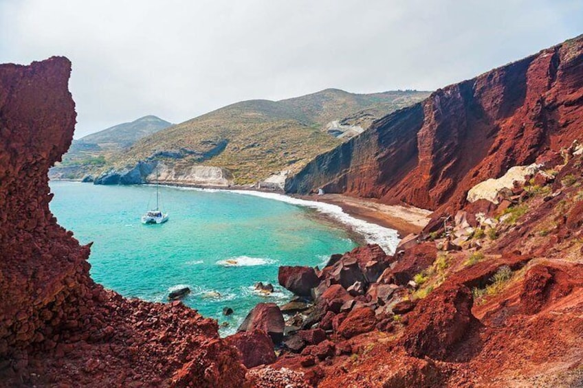 Shared Sunset Cruise around Santorini's best beaches