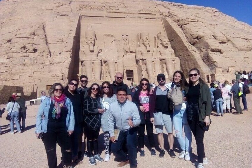 MR/Hany Gaber and one of our lovely groups infront of king Rameses II temple