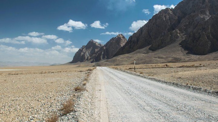 Driving on Pamir Highway