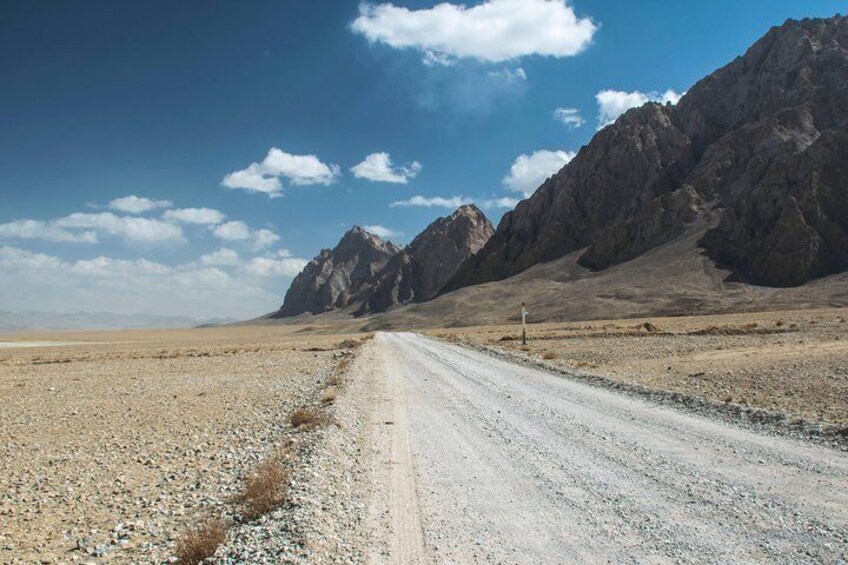 Driving on Pamir Highway