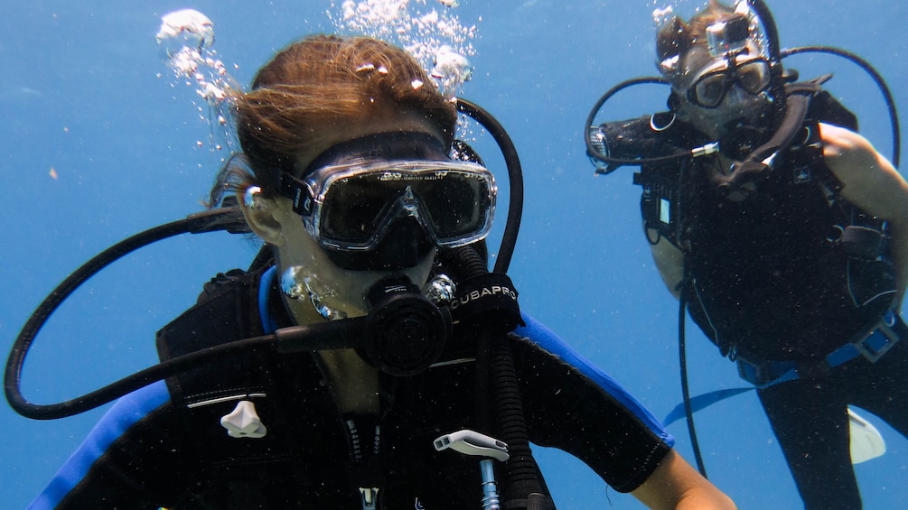 Scuba divers in Riviera Maya