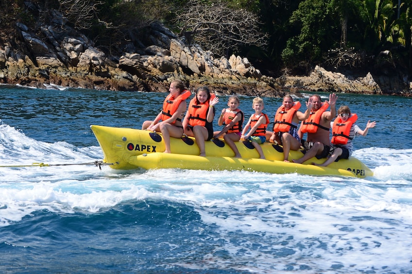 Guests enjoy banana tour of nature surrounding Majahuitas Island 