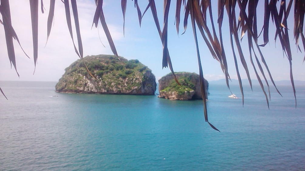 Los Arcos National Park is visible from the bay of Puerto Vallarta
