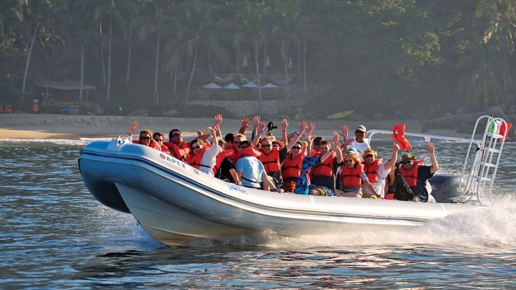 Take a quick boat ride from Puerto Vallarta to Boca de Tomatlan to start your ultimate adventure