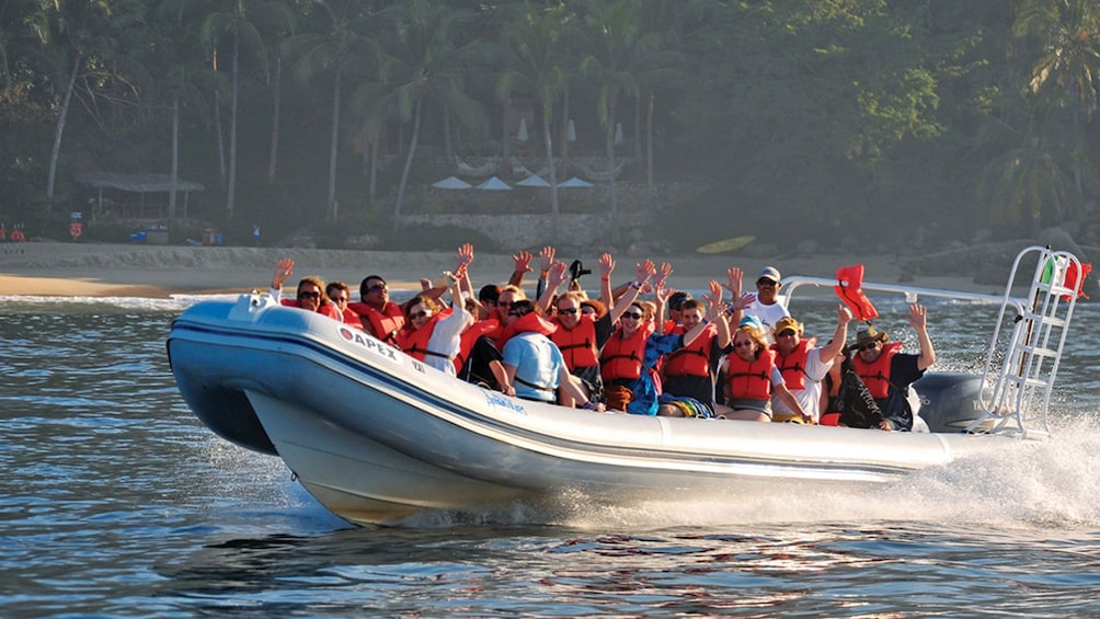 Take a quick boat ride from Puerto Vallarta to Boca de Tomatlan to start your ultimate adventure