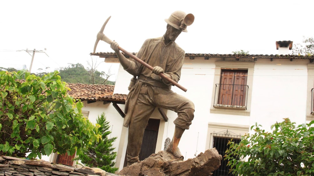 Statue of a miner in San Sebastian