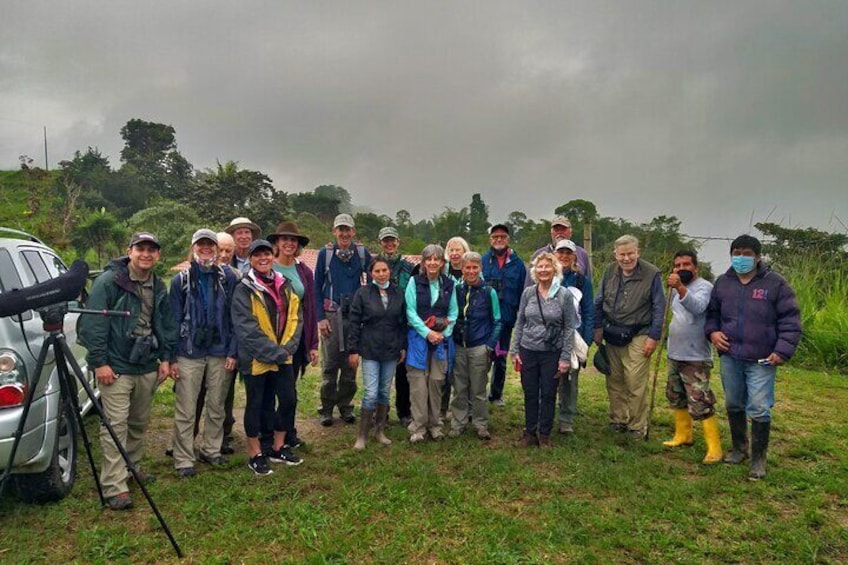 Group after observing the Cock-of-the-Rock