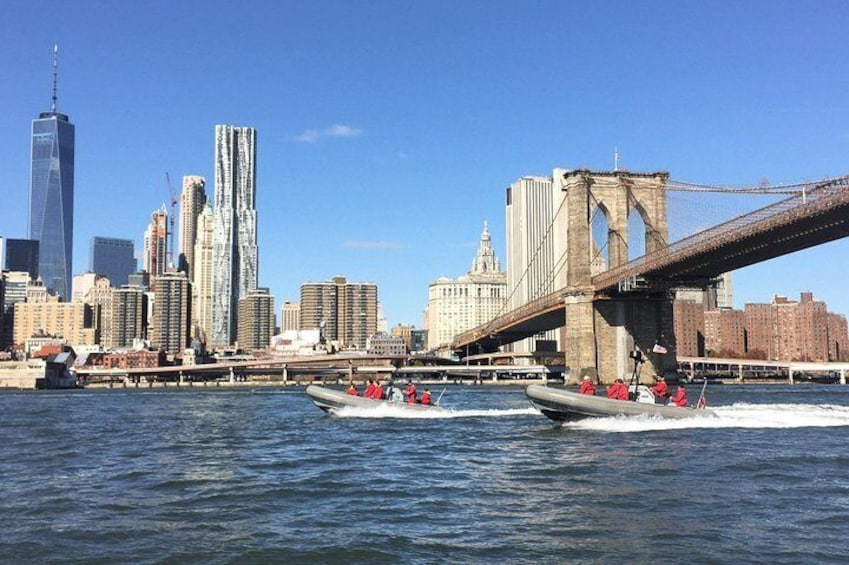 We'll take you into the East River and under the Brooklyn Bridge!