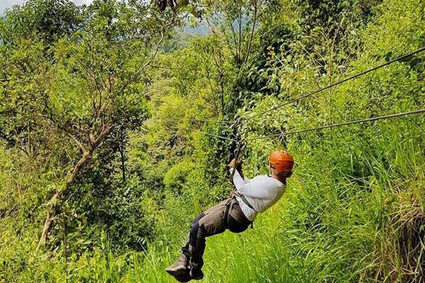 Ziplining in Mindo